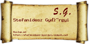 Stefanidesz Györgyi névjegykártya